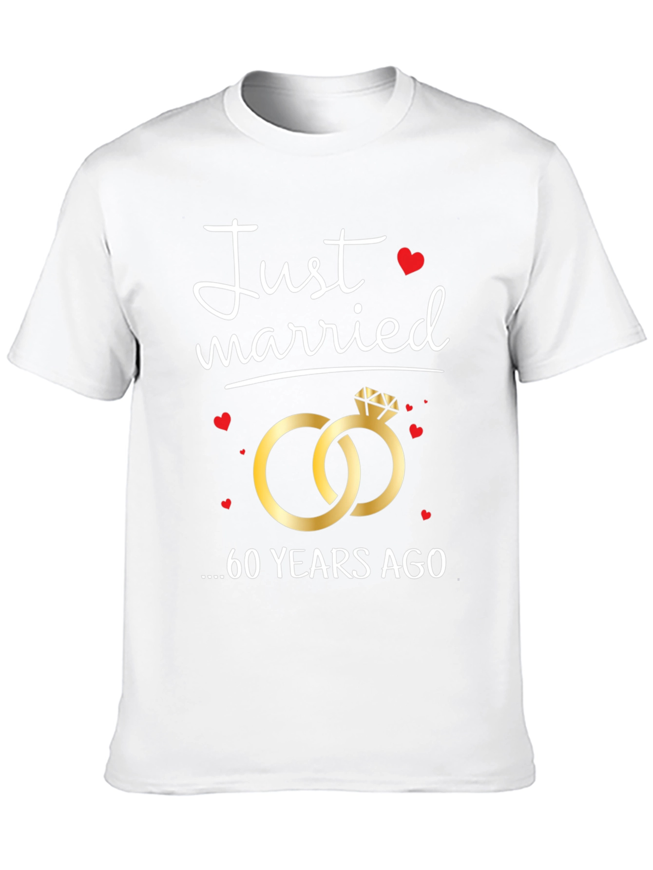 Just Married 60 Years Ago Anniversary T-Shirt