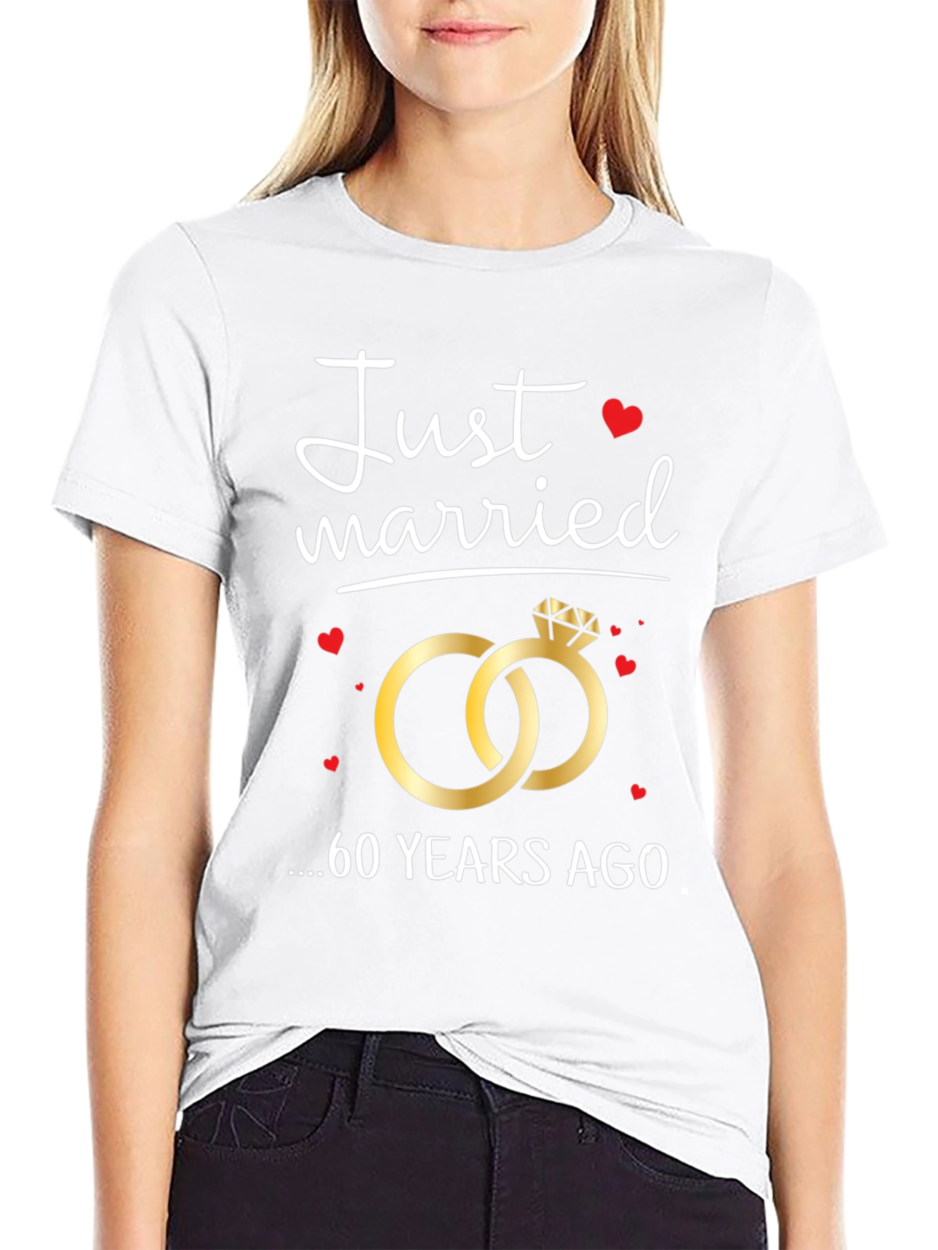 Just Married 60 Years Ago Anniversary T-Shirt