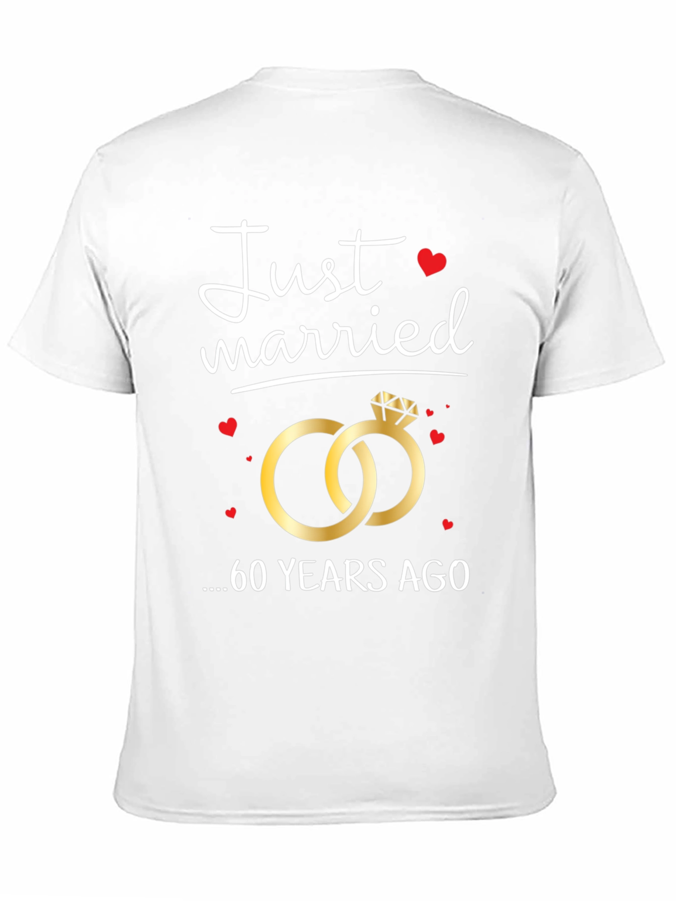 Just Married 60 Years Ago Anniversary T-Shirt