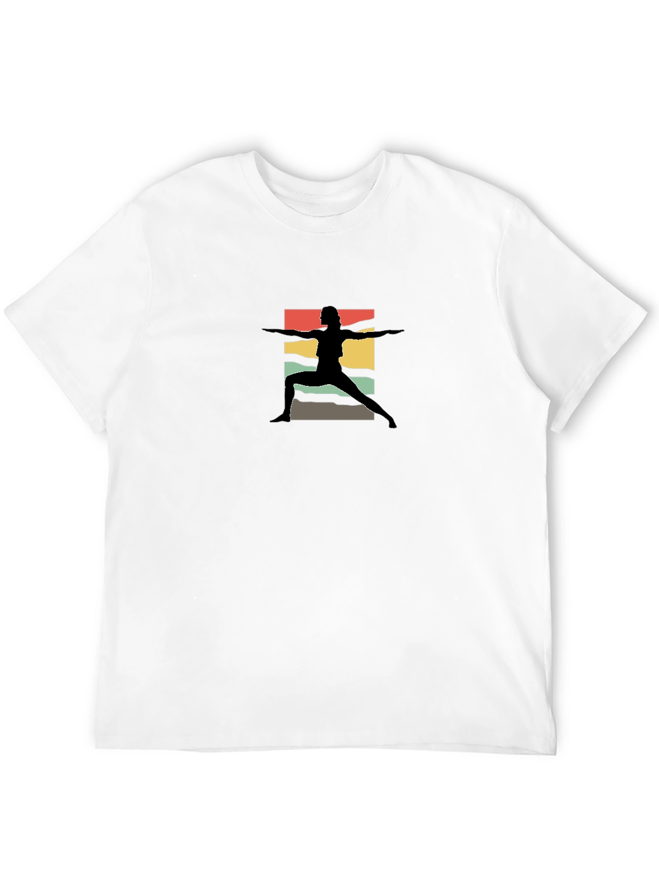Retro Yoga Silhouette Black Tee
