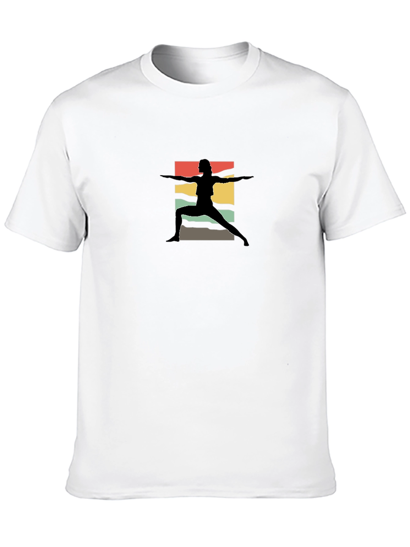Retro Yoga Silhouette Black Tee