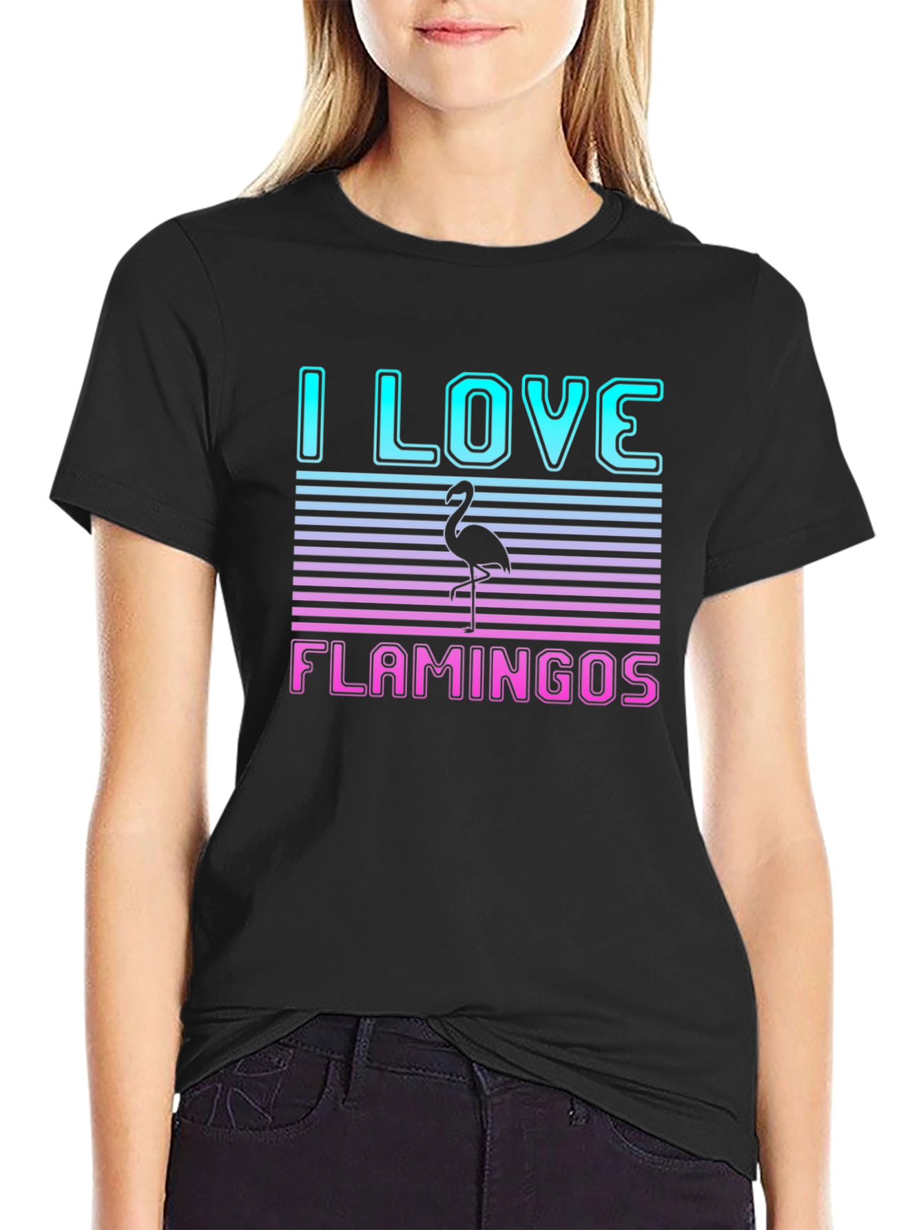I Love Flamingos Graphic T-Shirt