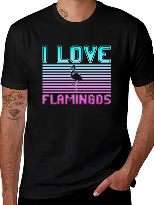 I Love Flamingos Graphic T-Shirt