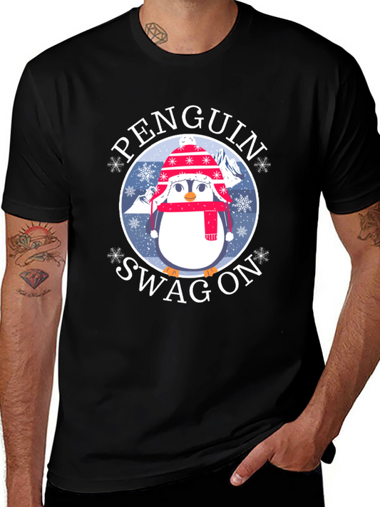 Penguin Swag On Graphic Tee - Winter Fun