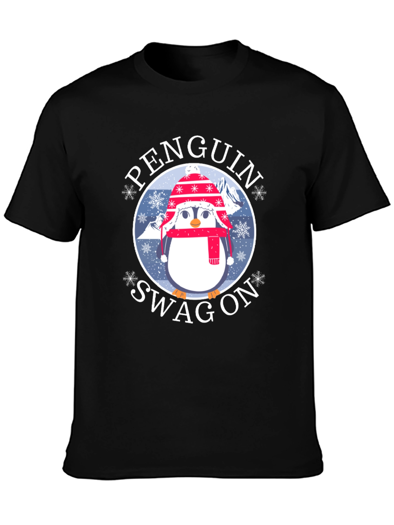 Penguin Swag On Graphic Tee - Winter Fun