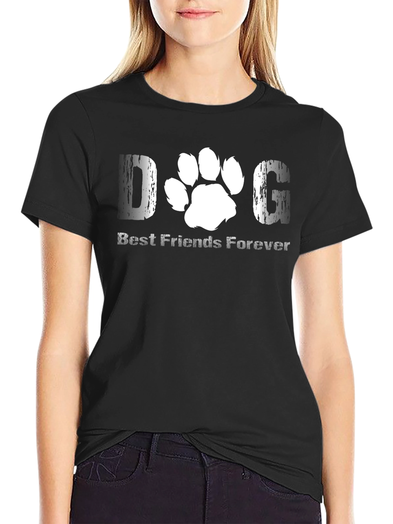 DOG Best Friends Forever Black T-Shirt