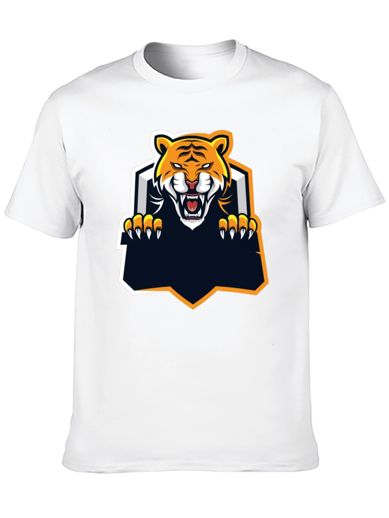 Cool Tiger Graphic Print Black T-Shirt