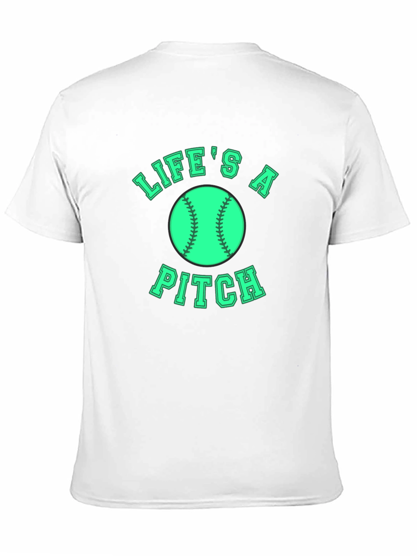 Lifes a Pitch Graphic Tee - Baseball Fan Apparel