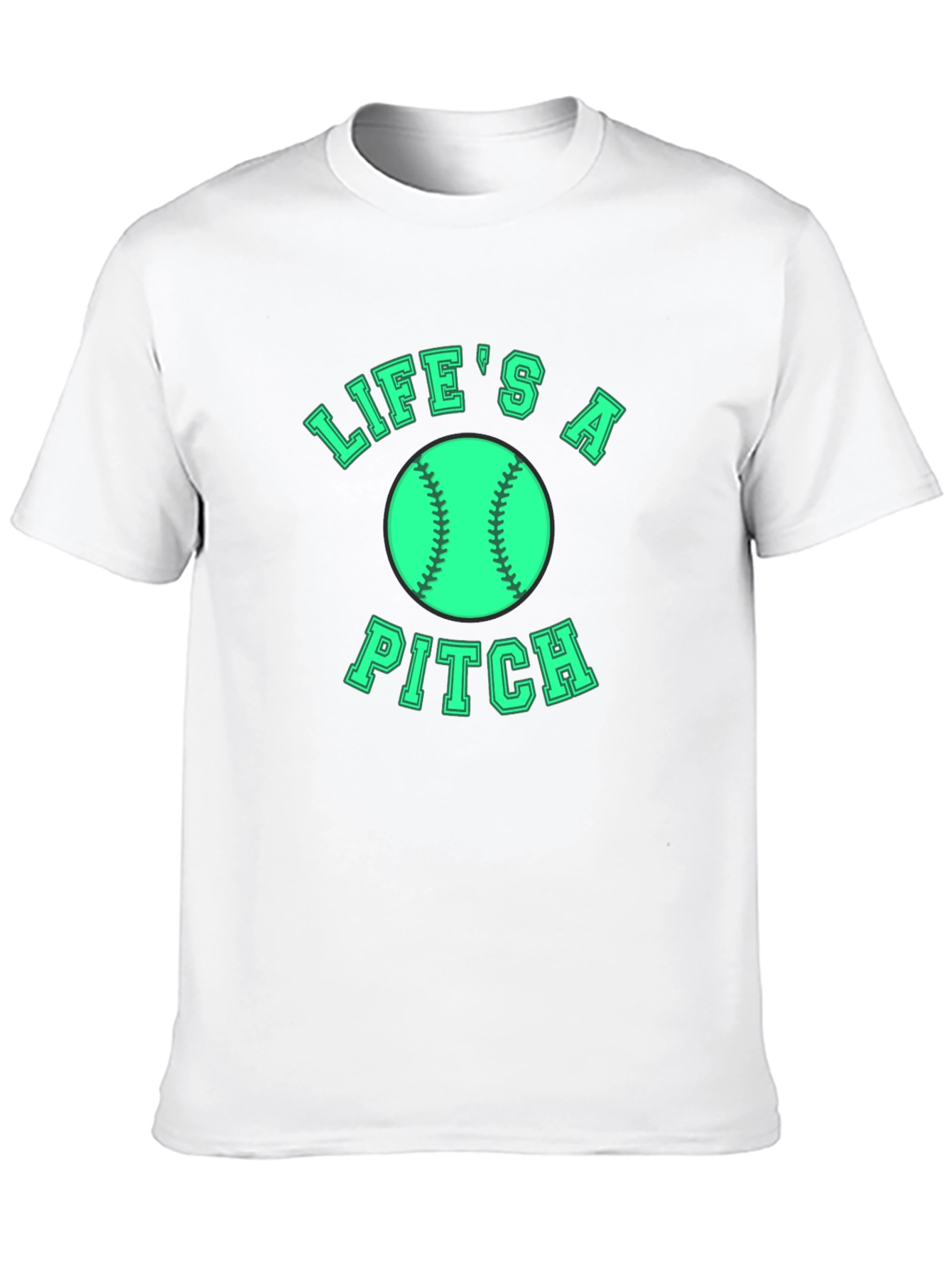 Lifes a Pitch Graphic Tee - Baseball Fan Apparel