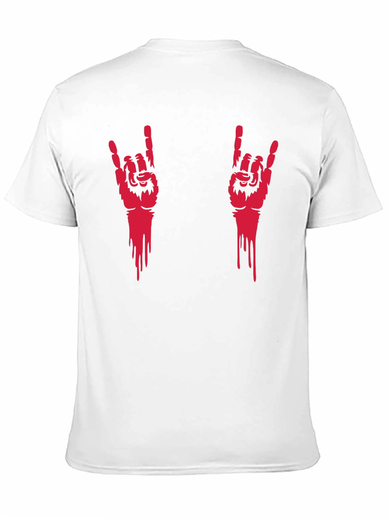 Rock On Hand Gesture Graphic Tee - Black