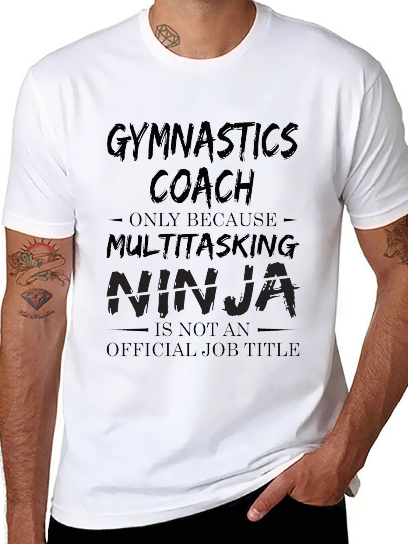 Gymnastics Coach Multitasking Ninja T-Shirt