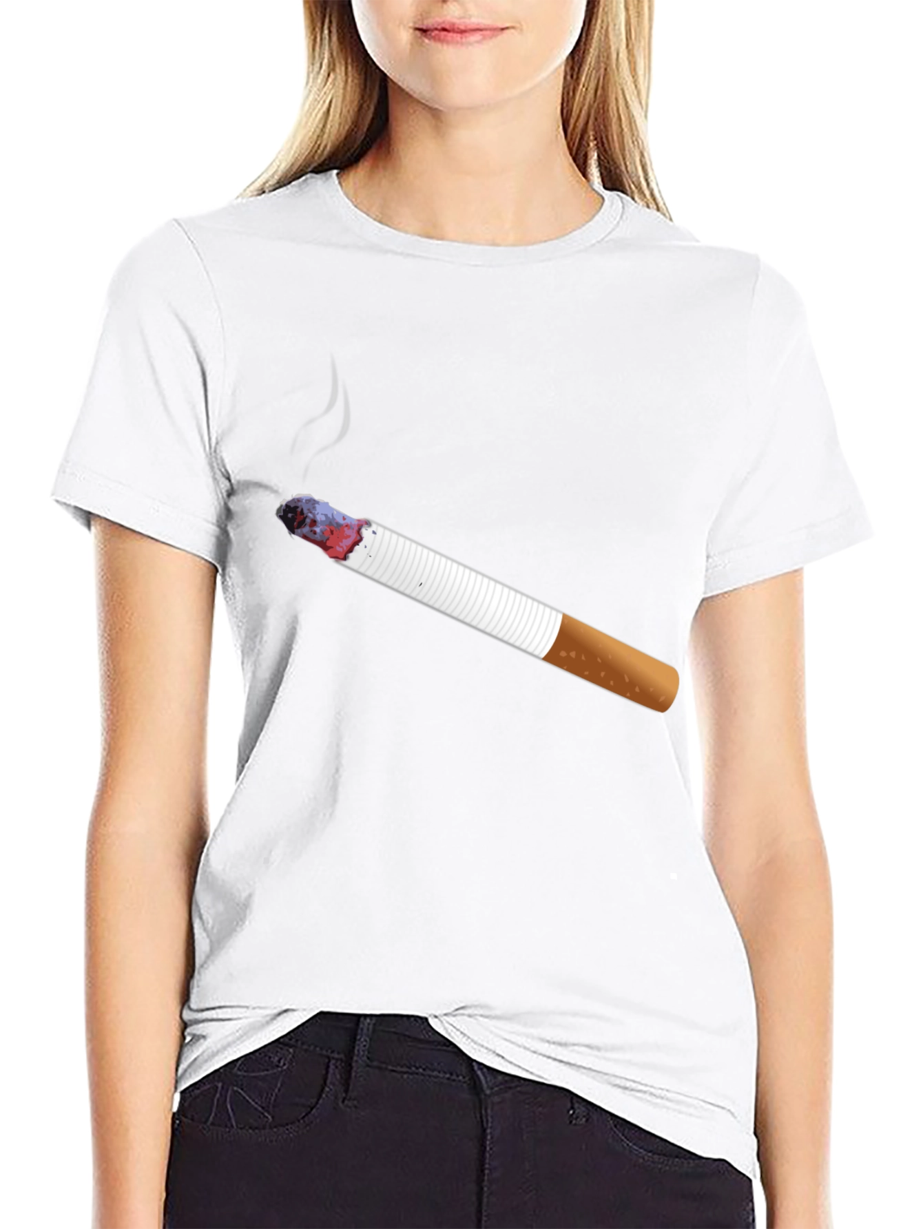 Smokin Cigarette Graphic Tee - Cool Casual Style