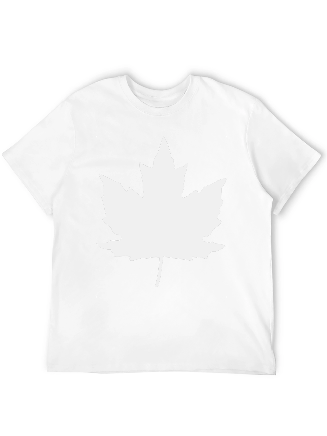 Maple Leaf Graphic Tee - Black Cotton Casual Shirt