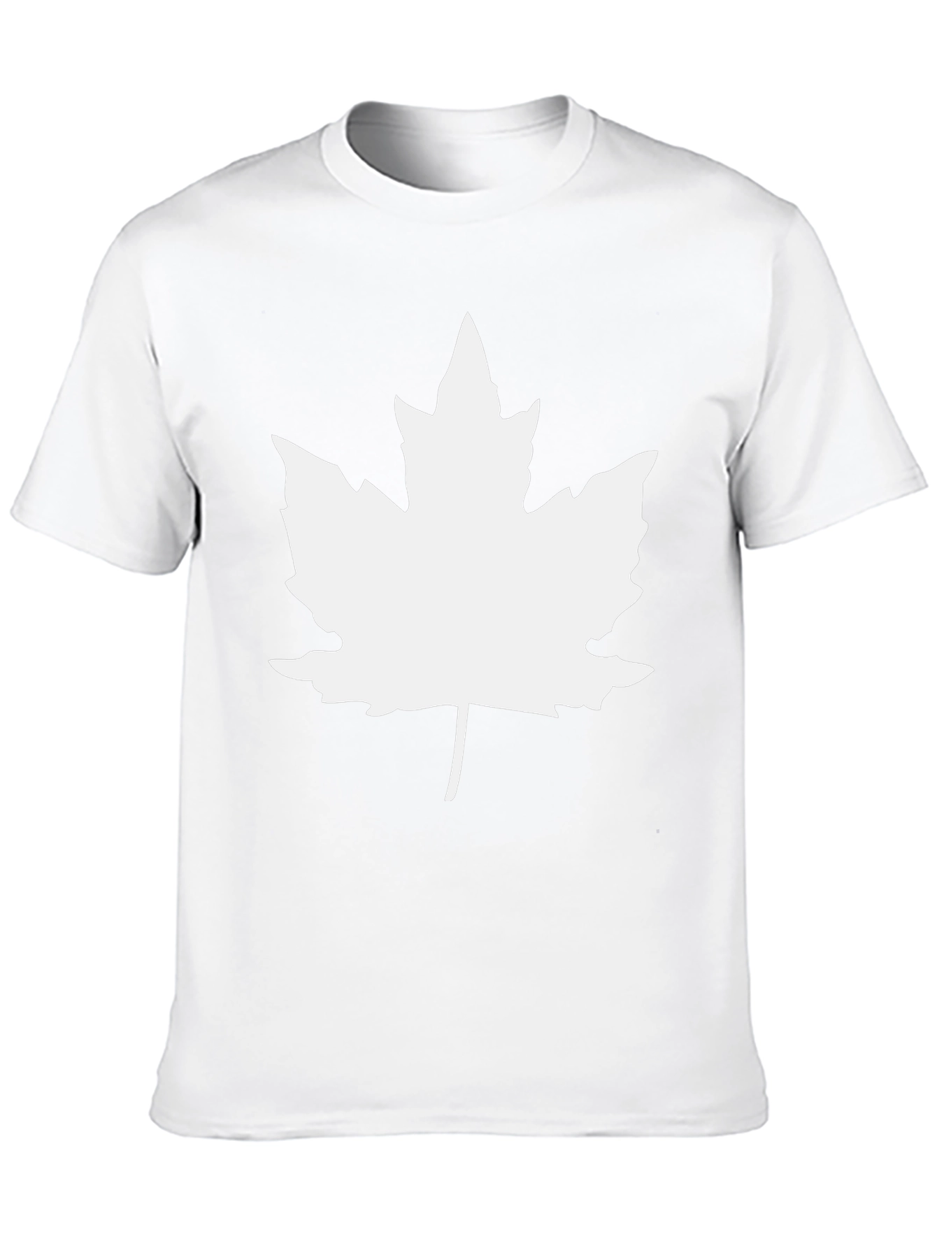 Maple Leaf Graphic Tee - Black Cotton Casual Shirt