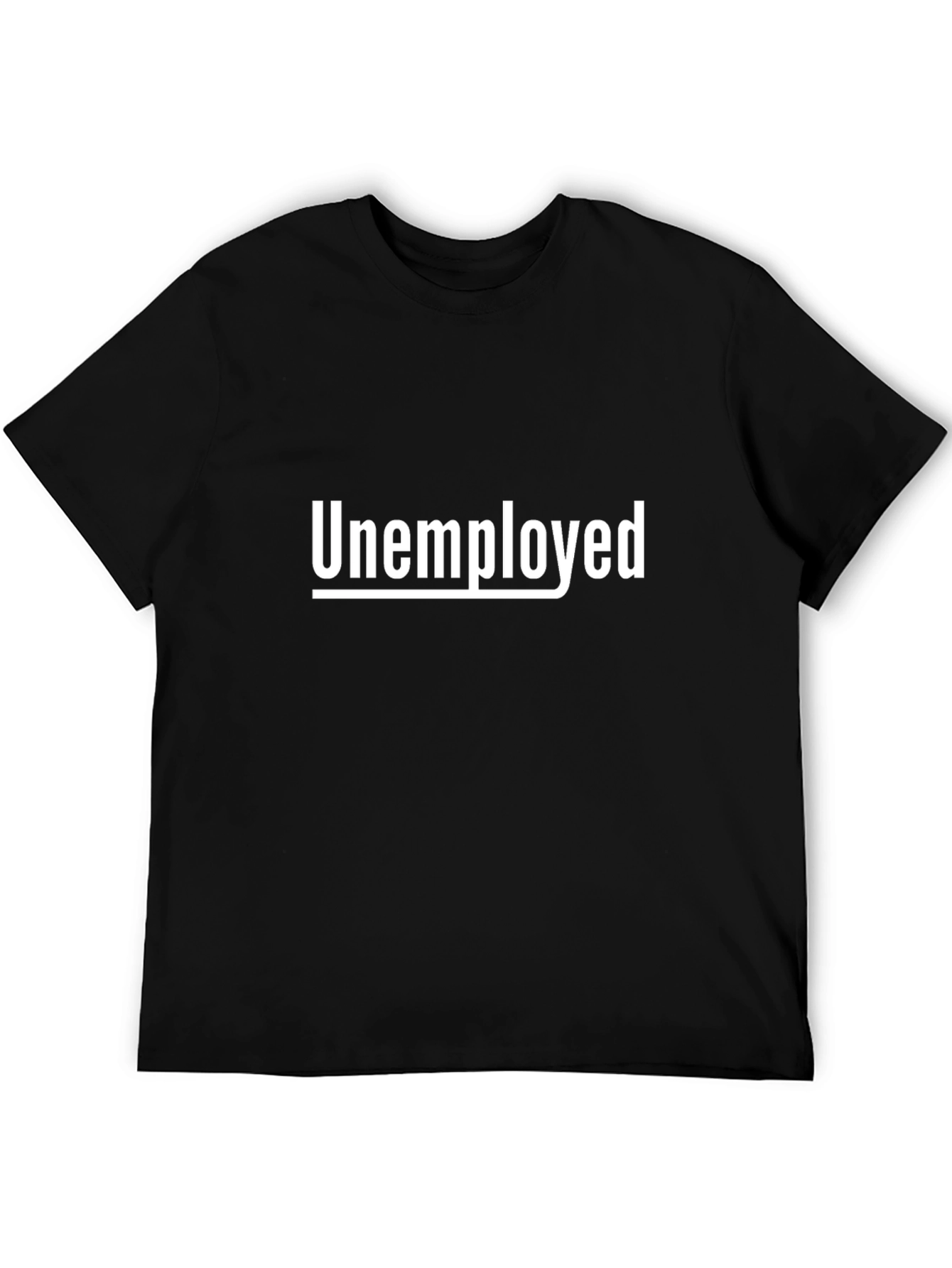 Unemployed Graphic T-Shirt - Black Casual Tee