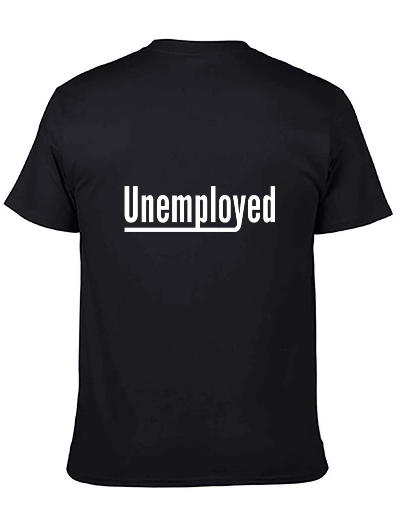 Unemployed Graphic T-Shirt - Black Casual Tee
