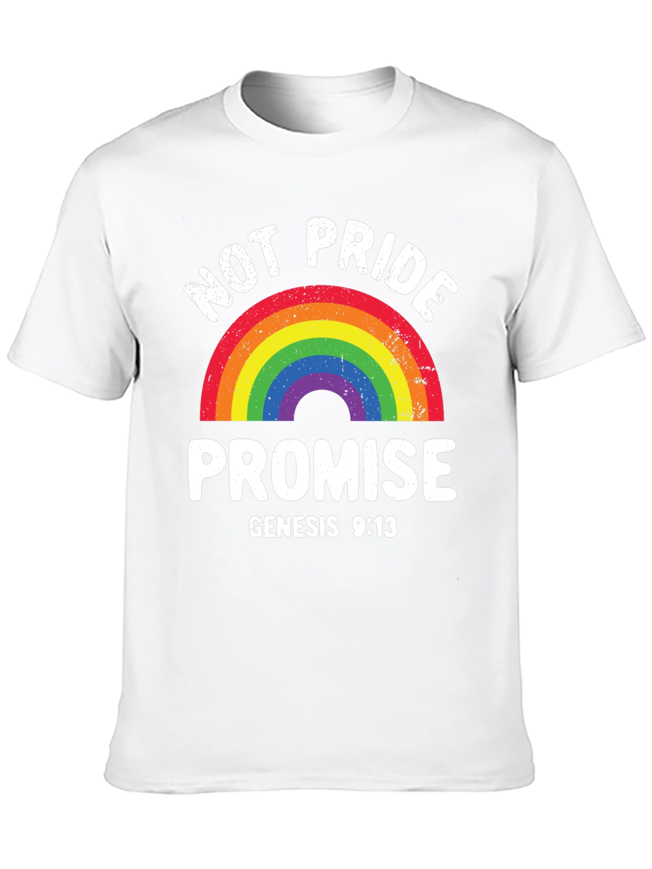 Not Pride Promise Rainbow T-Shirt Genesis 9:13