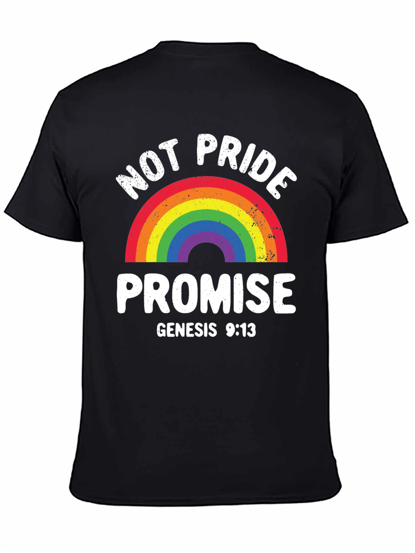 Not Pride Promise Rainbow T-Shirt Genesis 9:13