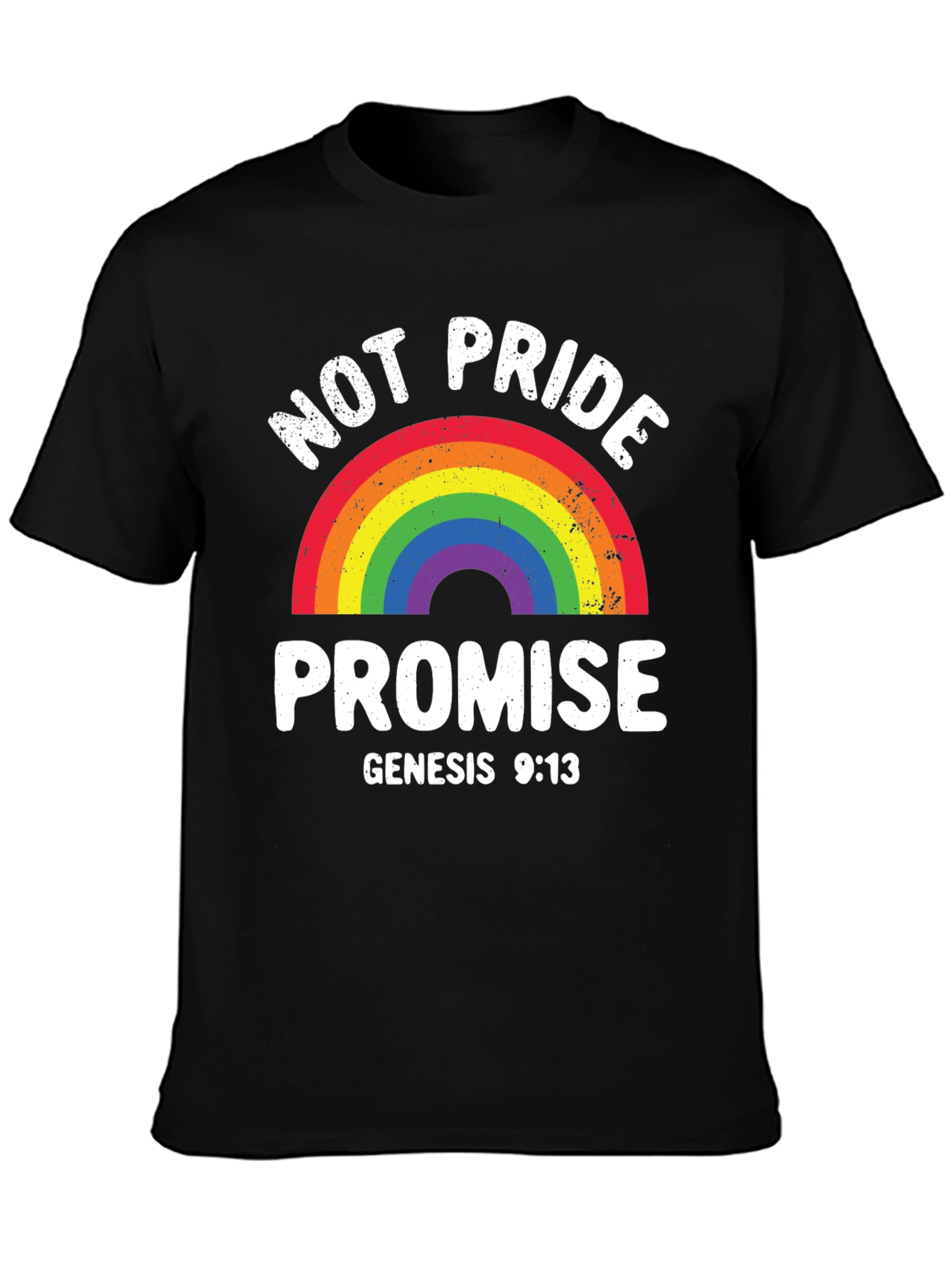 Not Pride Promise Rainbow T-Shirt Genesis 9:13
