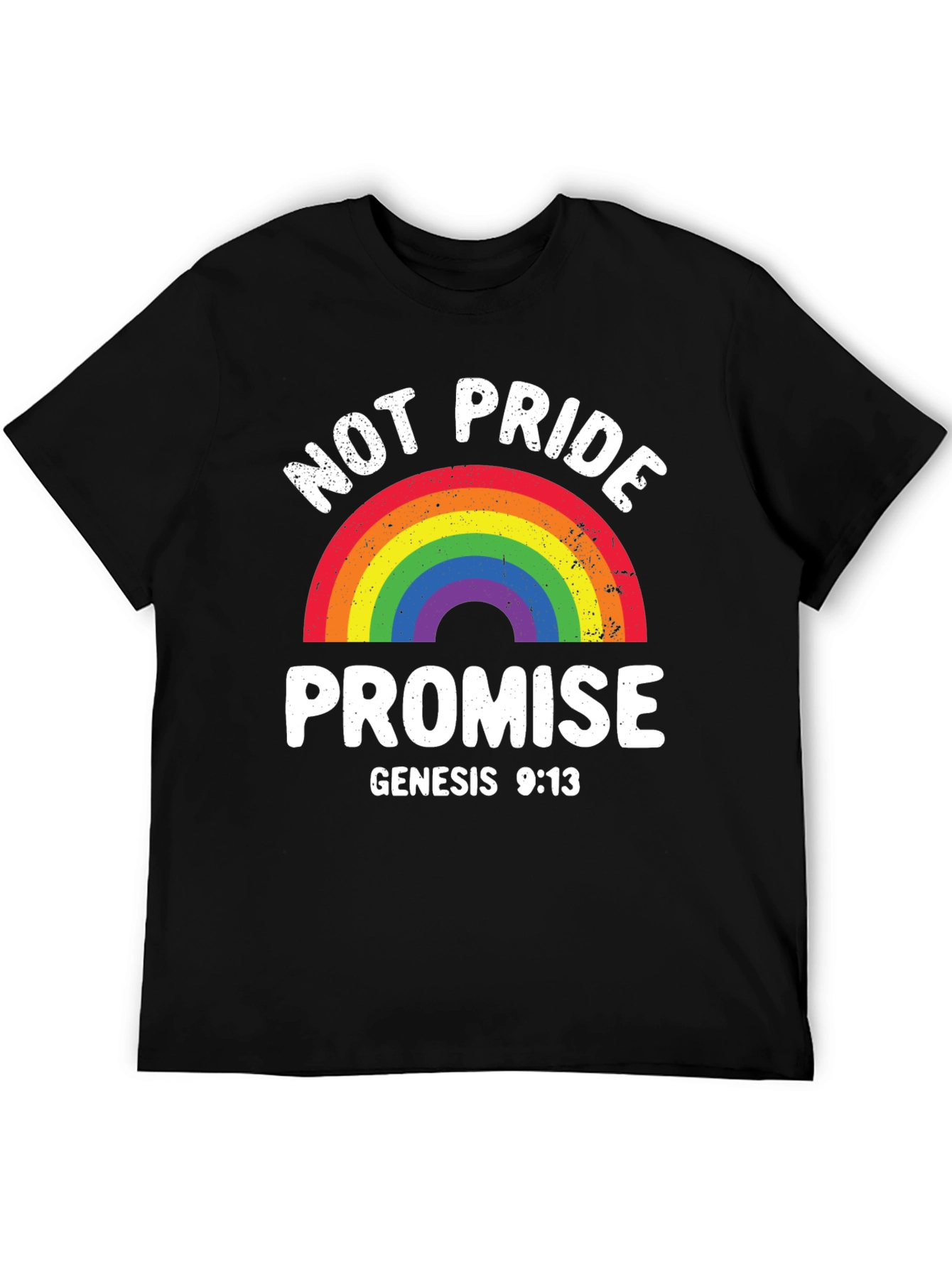 Not Pride Promise Rainbow T-Shirt Genesis 9:13