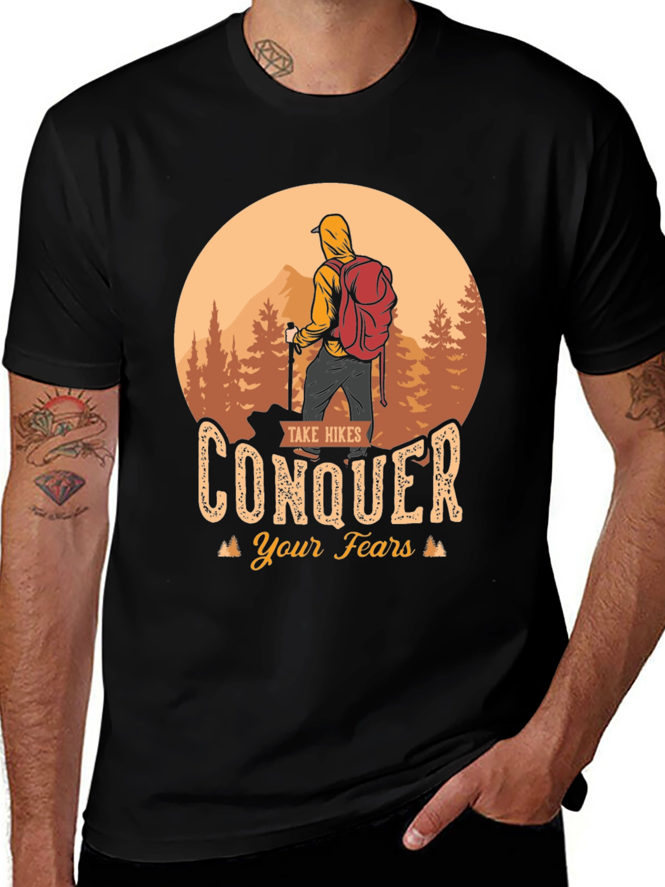 Hiking Conquer Fears T-Shirt
