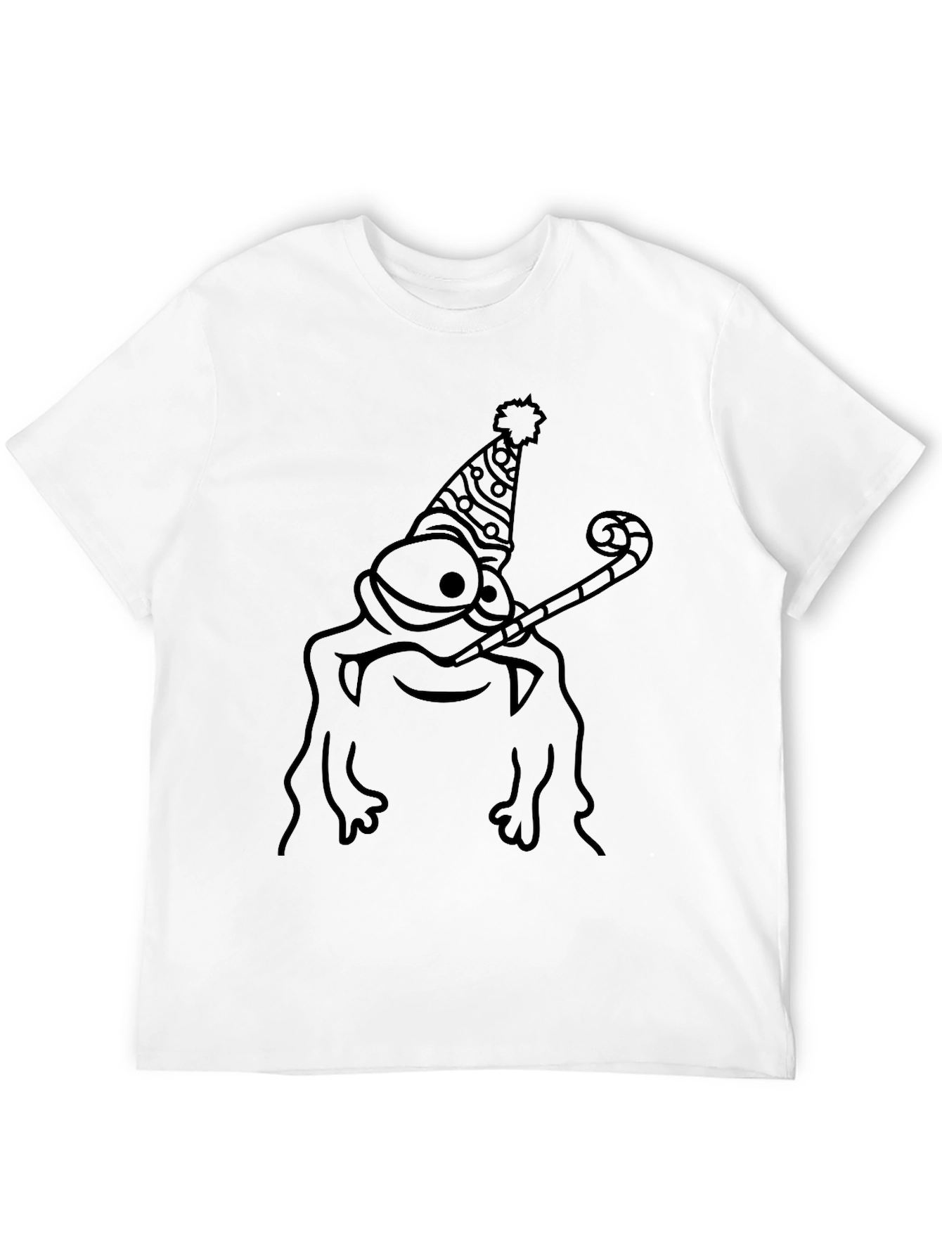 Party Frog Graphic Tee - Black Cotton T-Shirt