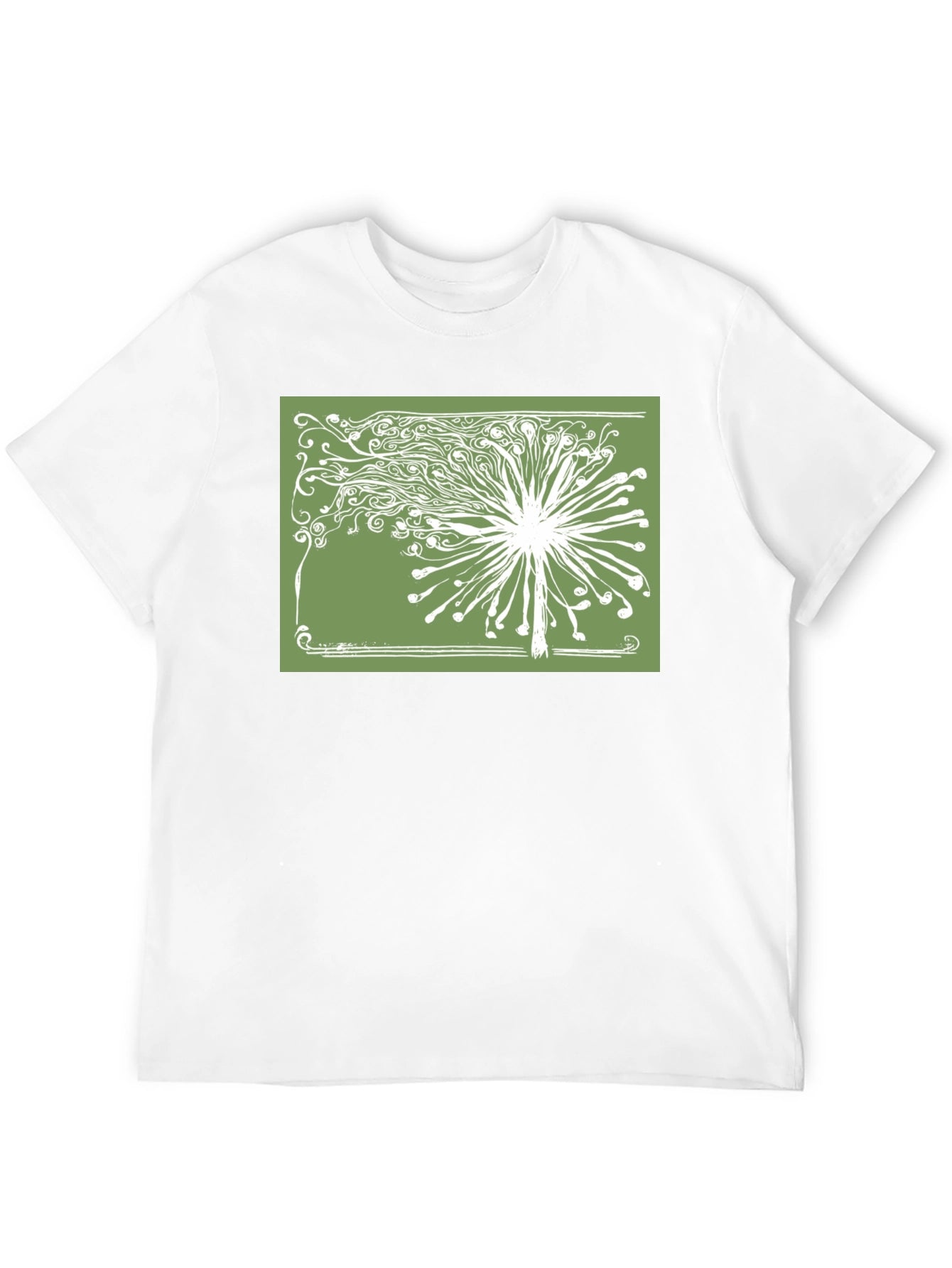 Dandelion Graphic Print Tee - Black