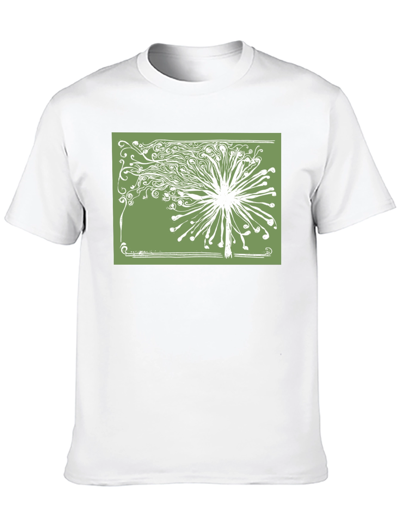 Dandelion Graphic Print Tee - Black