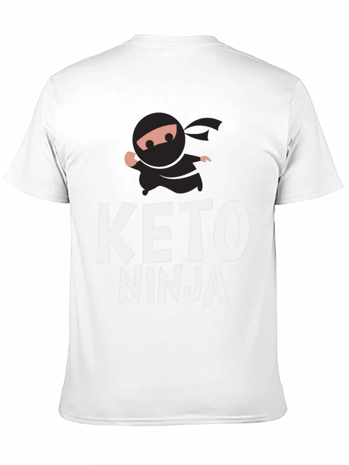 Keto Ninja Graphic T-Shirt - Black Cotton Tee