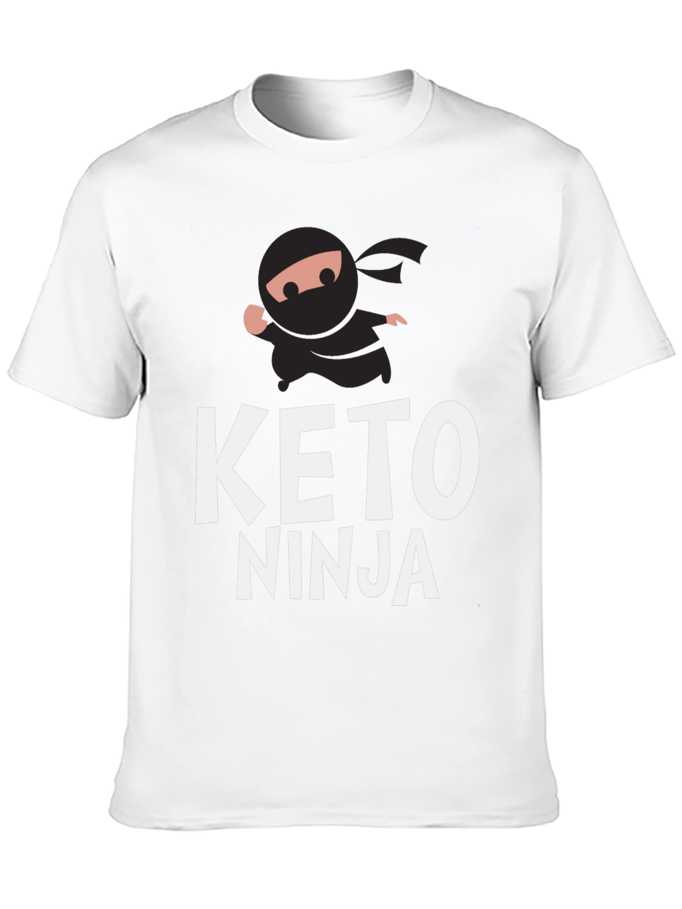 Keto Ninja Graphic T-Shirt - Black Cotton Tee