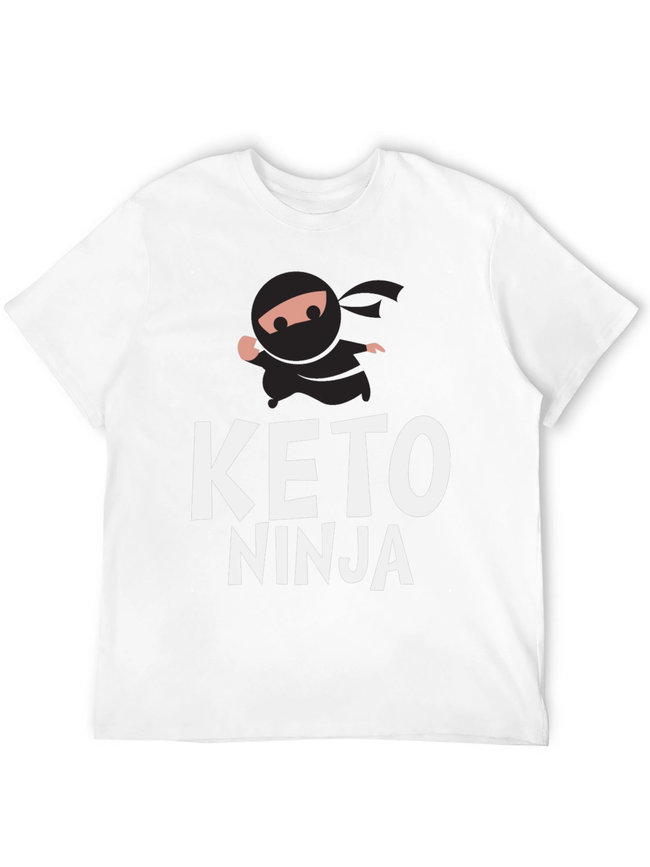 Keto Ninja Graphic T-Shirt - Black Cotton Tee