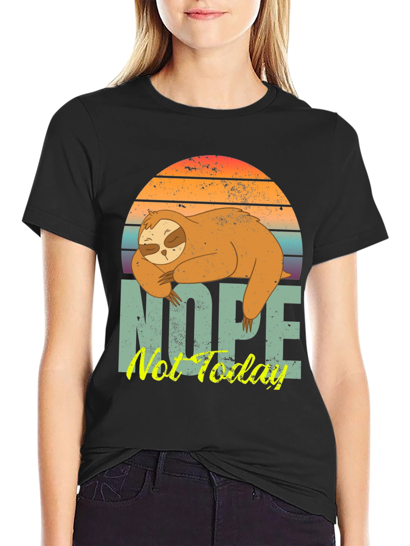 Nope Not Today Sloth Graphic Tee