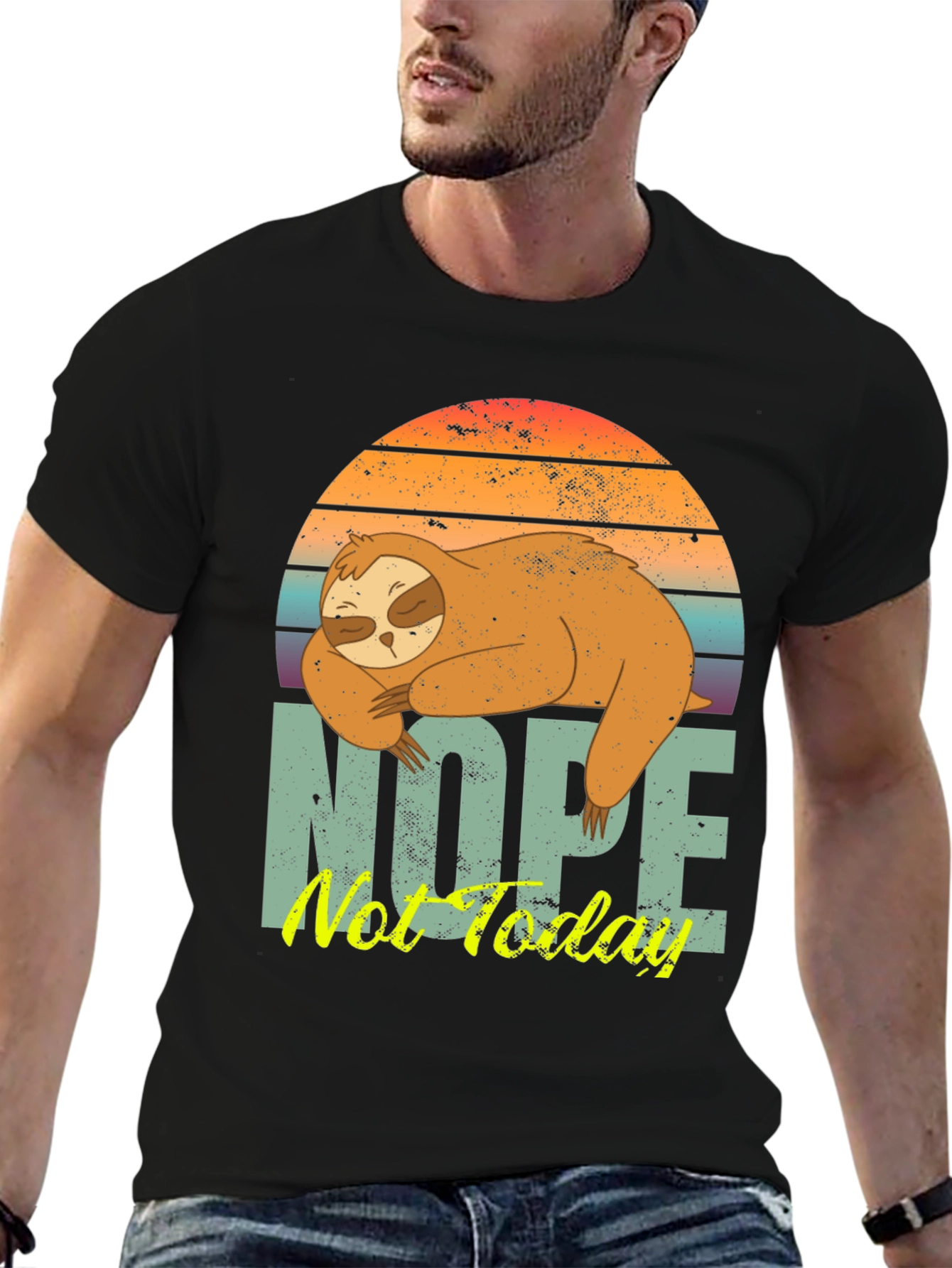 Nope Not Today Sloth Graphic Tee