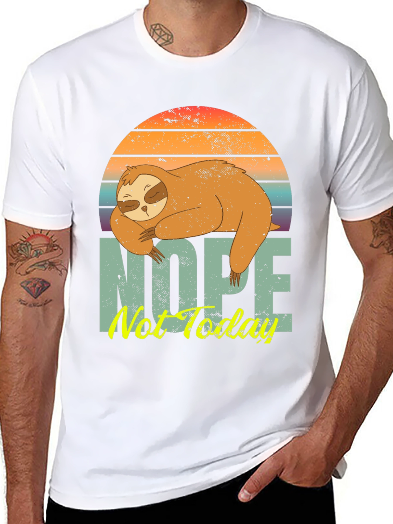 Nope Not Today Sloth Graphic Tee