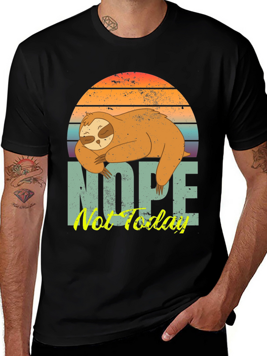Nope Not Today Sloth Graphic Tee