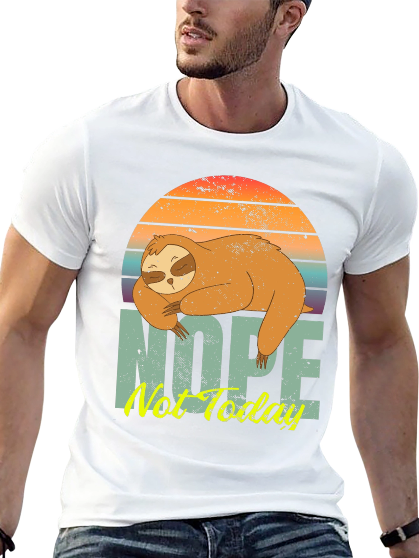 Nope Not Today Sloth Graphic Tee