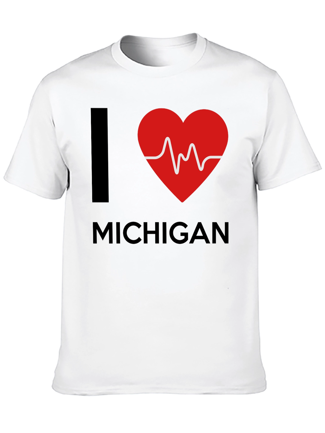 I Love Michigan Heartbeat T-Shirt