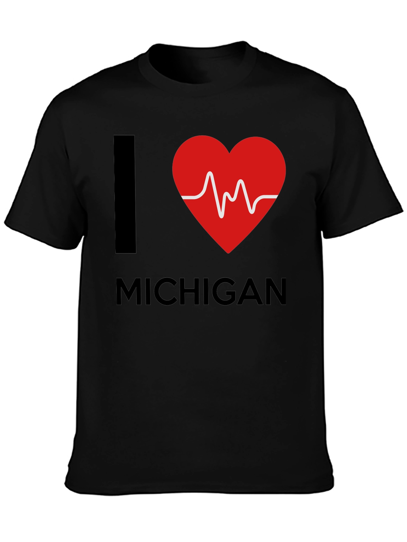 I Love Michigan Heartbeat T-Shirt