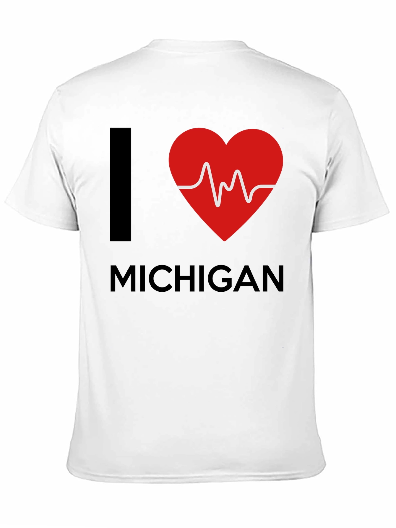 I Love Michigan Heartbeat T-Shirt