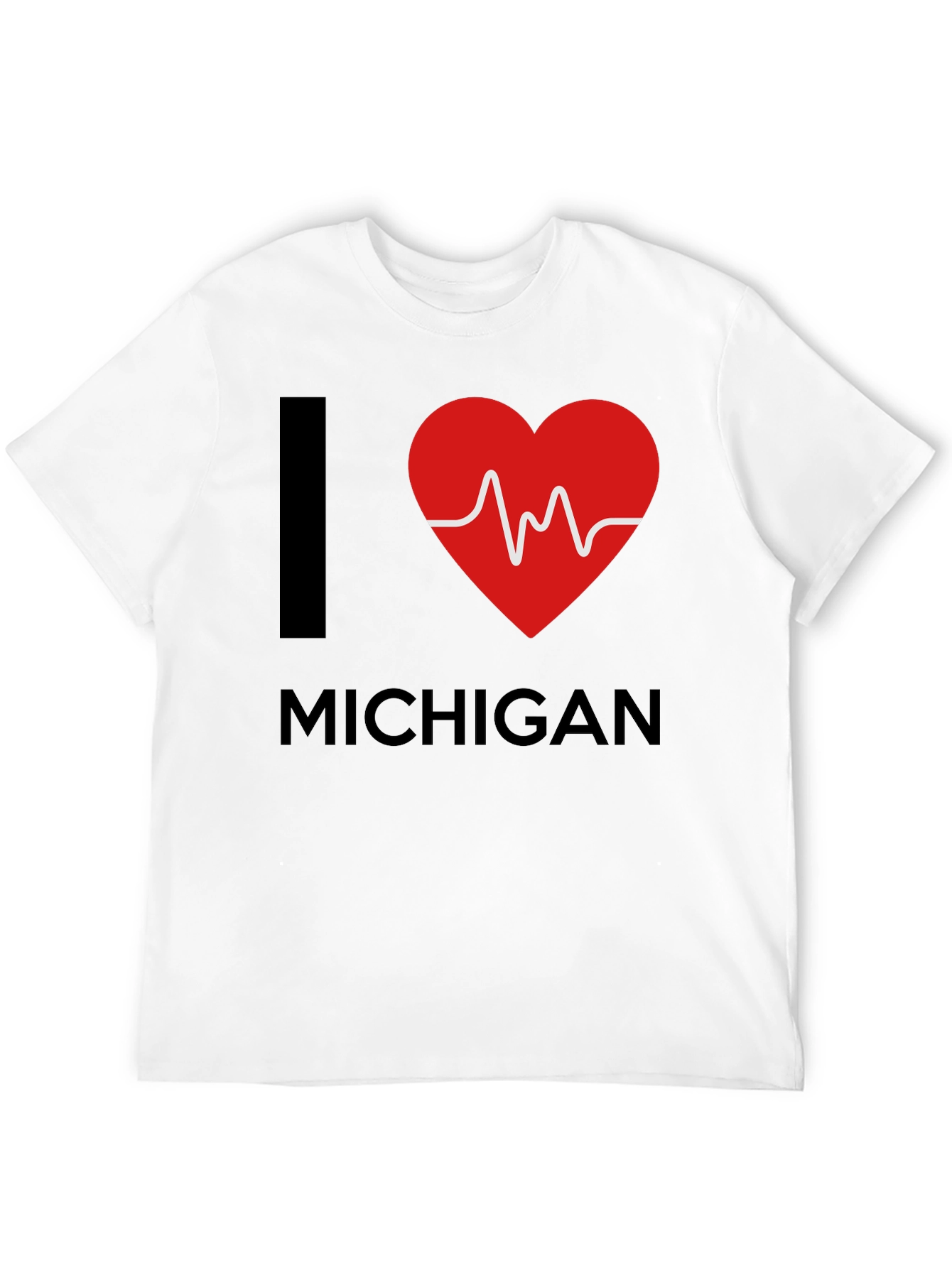 I Love Michigan Heartbeat T-Shirt