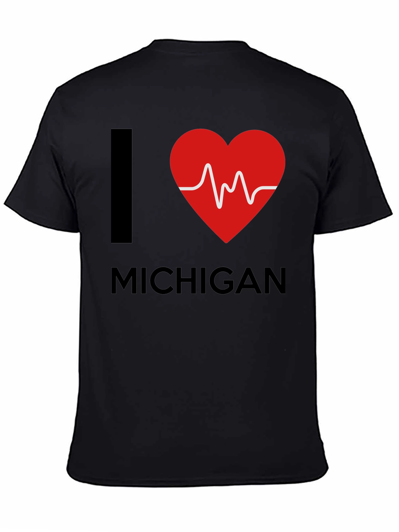 I Love Michigan Heartbeat T-Shirt
