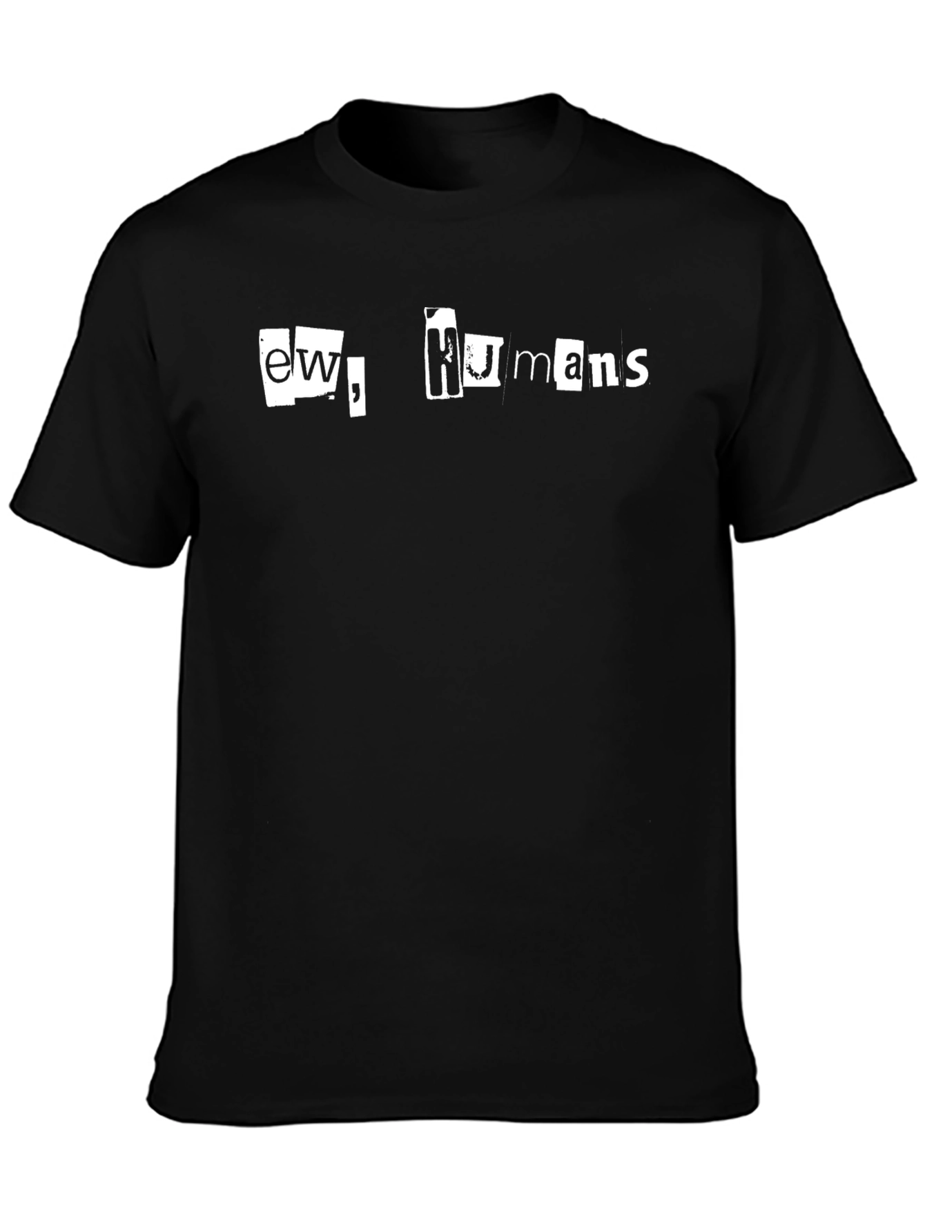 Ew Humans Black Graphic Tee