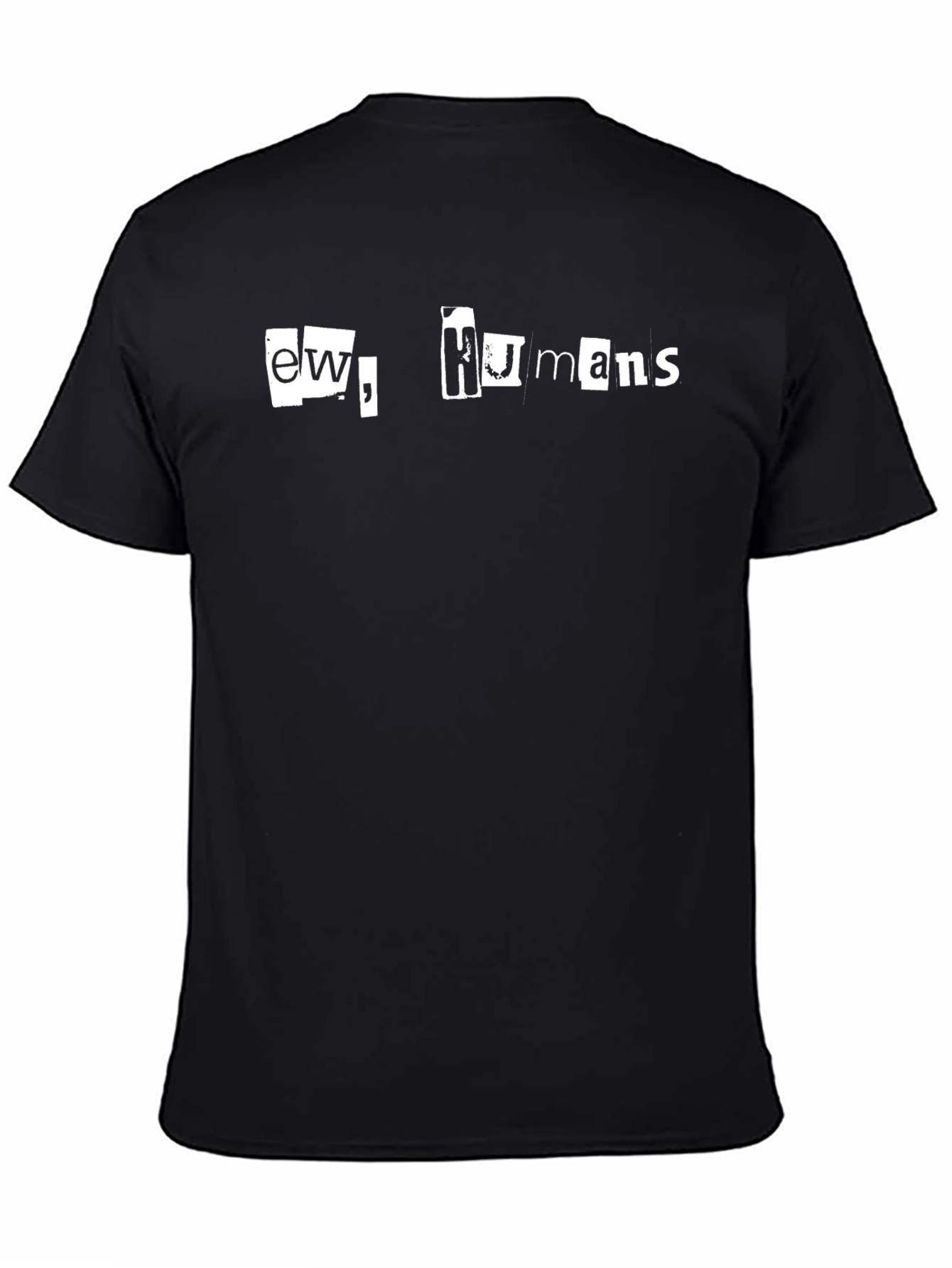 Ew Humans Black Graphic Tee