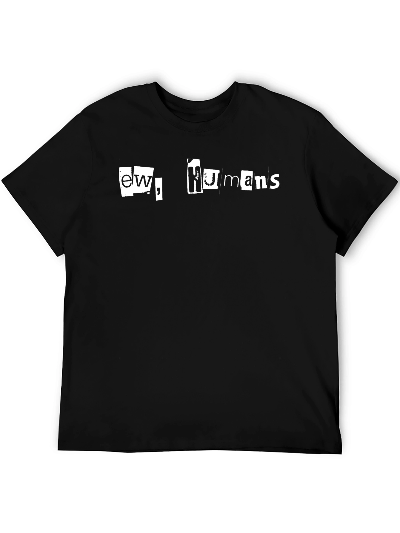 Ew Humans Black Graphic Tee