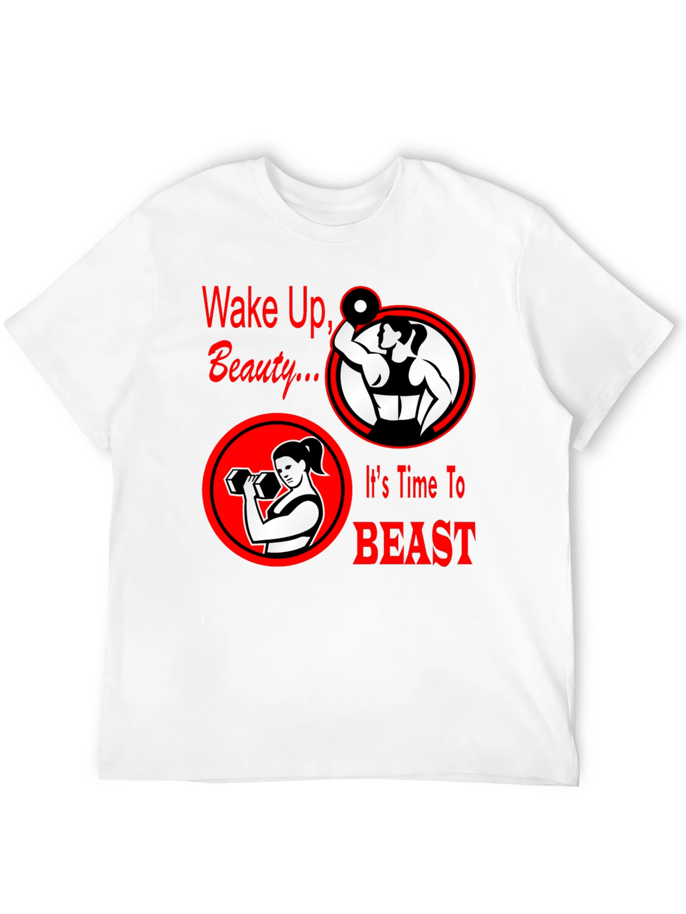 Wake Up Beast Graphic Tee - Fitness Motivation Shirt