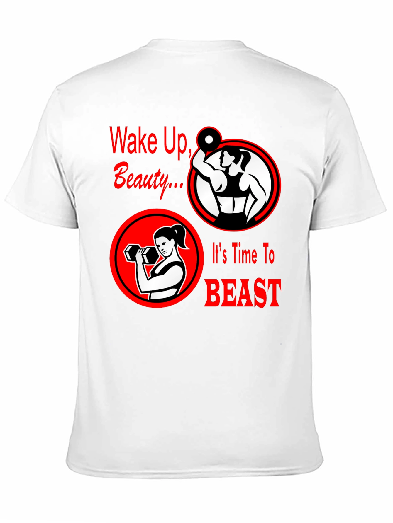 Wake Up Beast Graphic Tee - Fitness Motivation Shirt