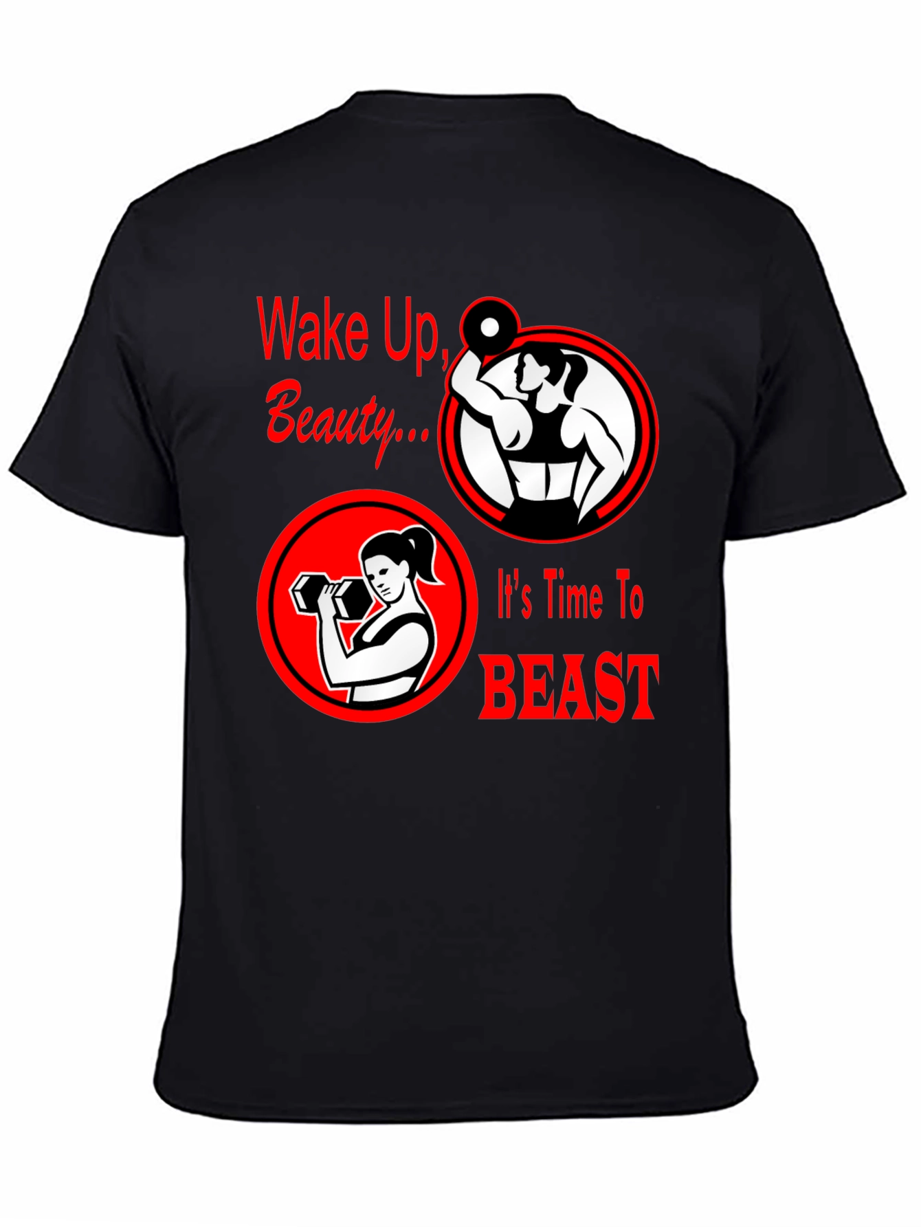 Wake Up Beast Graphic Tee - Fitness Motivation Shirt