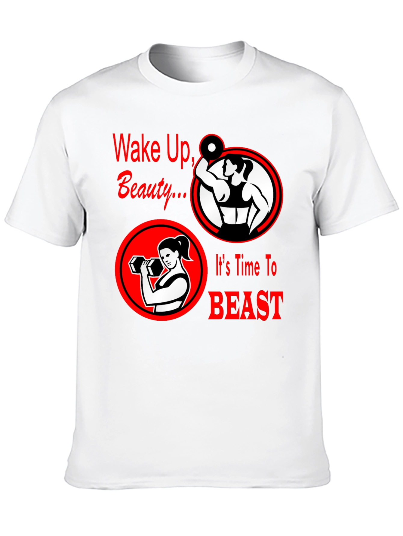 Wake Up Beast Graphic Tee - Fitness Motivation Shirt