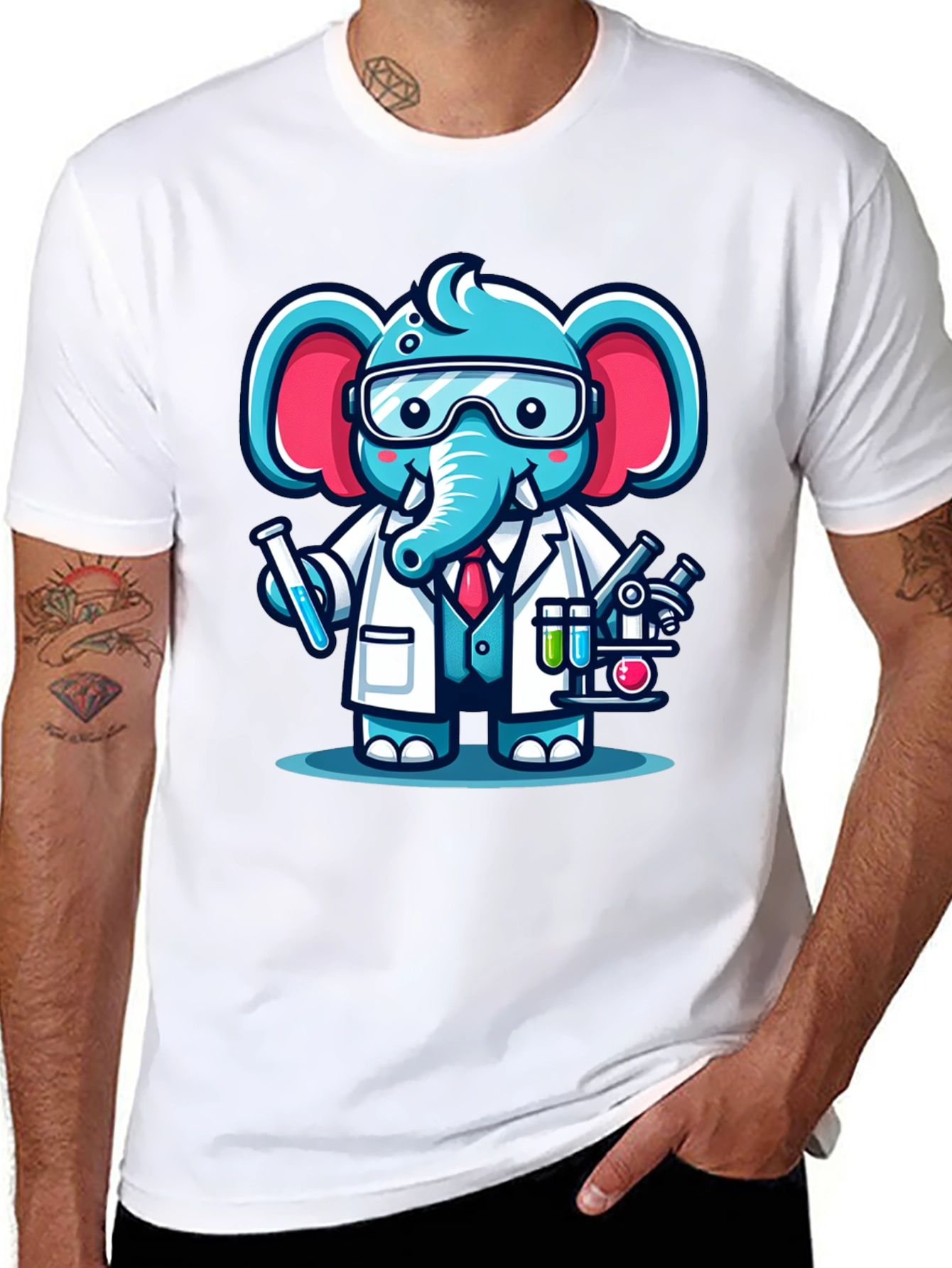 Scientist Elephant T-Shirt