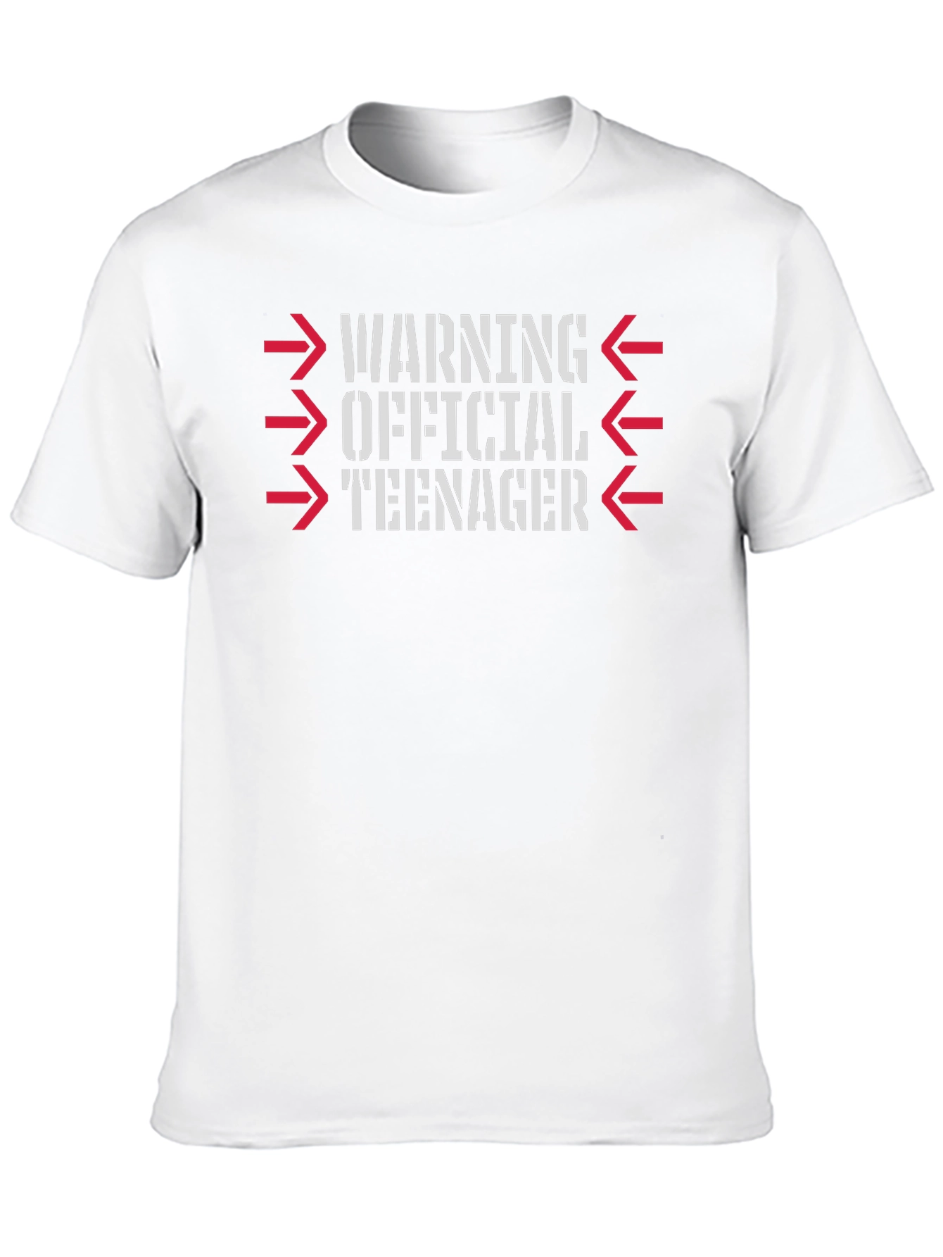 Warning Official Teenager Black Graphic T-Shirt
